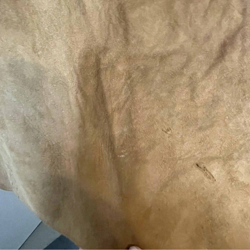 Vintage Begedor Tan Suede Mink Fur Collar Coat